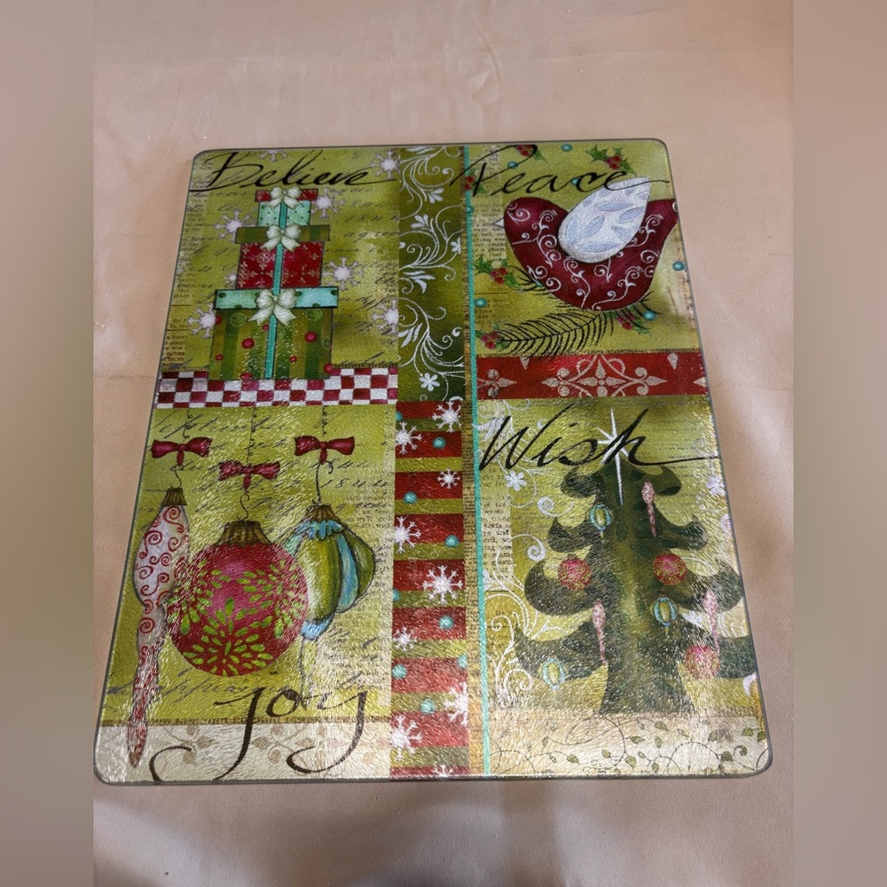Coldwater Creek Holiday Cutting‎ Board 12”x 15” Christmas Decor